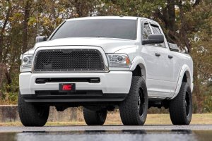 Ram 2500 Mesh Grille - Rough Country - Corrosion Resistant Black Powdercoat - Black - '13-'18